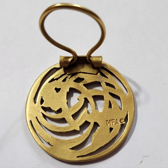 Vtg MFA Museum of Fine Art Nouveau Gladiolas Scarf Clip - Picture 3 of 3